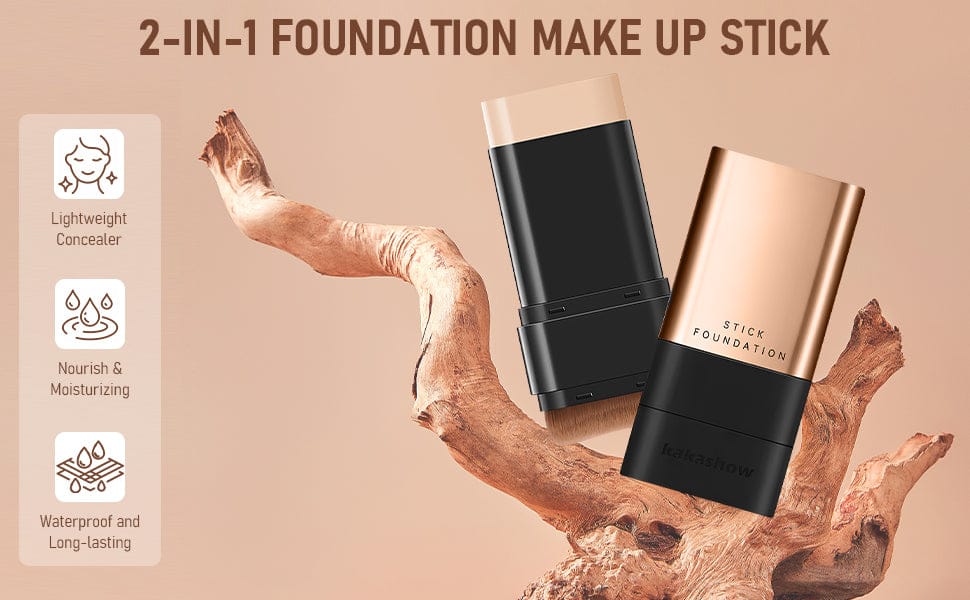 Foundation Stick | Glass Skin Tone Korean Skincare Products Flawless Foundation Foundation Stick 2 in 1 for Korean Glass Skin