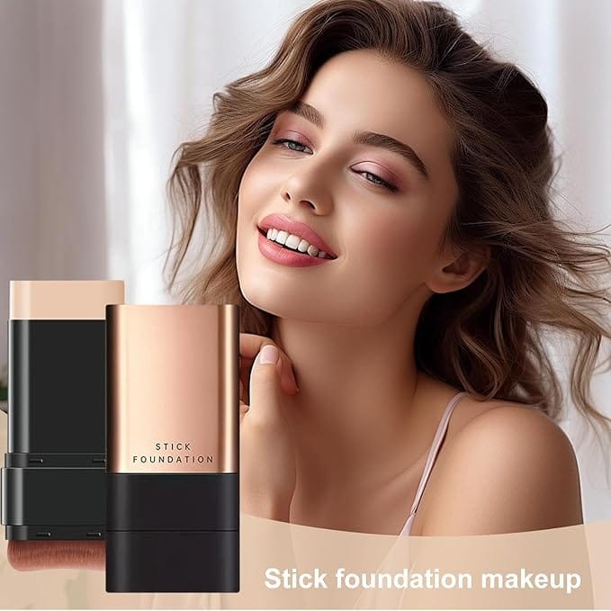 Foundation Stick | Glass Skin Tone Korean Skincare Products Flawless Foundation Foundation Stick 2 in 1 for Korean Glass Skin