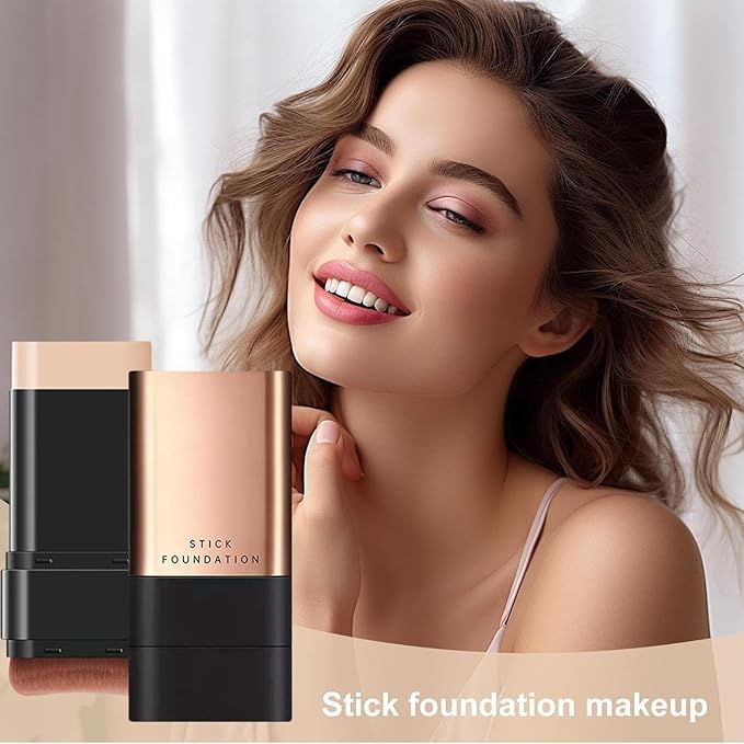 Foundation Stick | Glass Skin Tone Korean Skincare Products Flawless Foundation - Foundation Stick 2 in 1 Foundation Stick for Korean Glass Skin