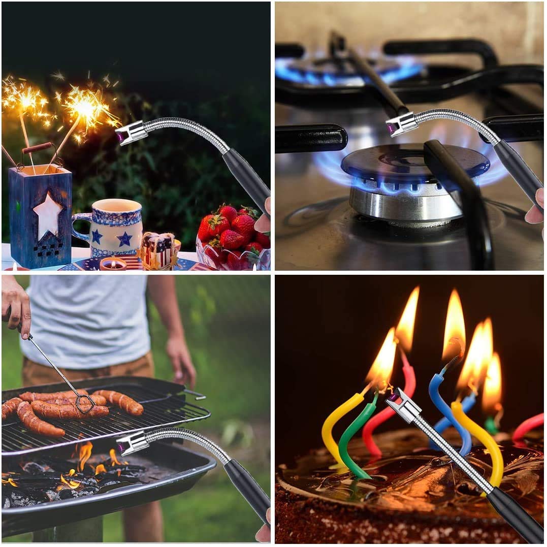 Gas Lighter Electric Usb Rechargable Lighter Kitchen Battery Charging Rechargeable USB Electric Gas Lighter