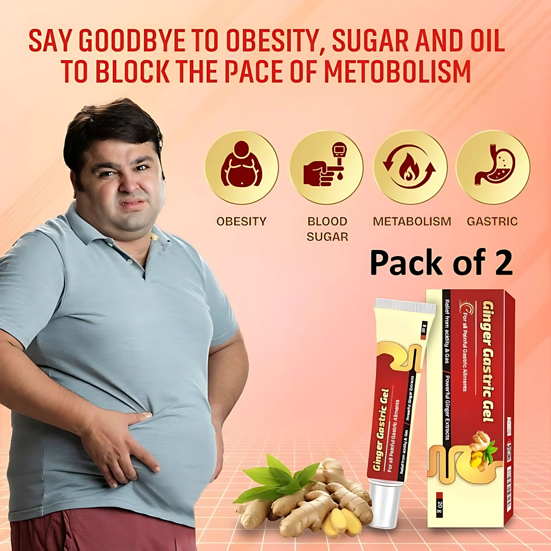 Ginger Gastric Gel (Pack of 2) | Digestive System Stomach Axid Reflux Gas Tric Destive health - Ginger Gastric Gel (Pack of 2)