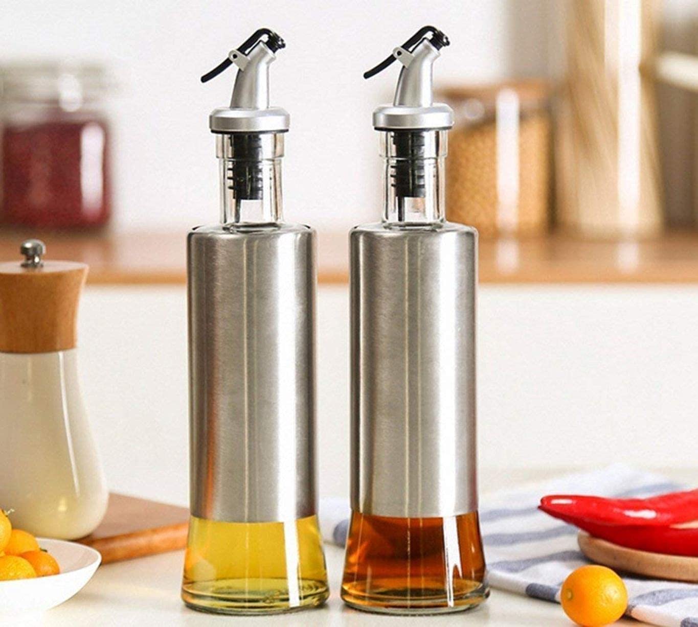 Glass Oil Dispenser | Oil Bottle Spray Dispenser Stainless Steel Glass Oil Dispensers - Glass Oil Dispenser