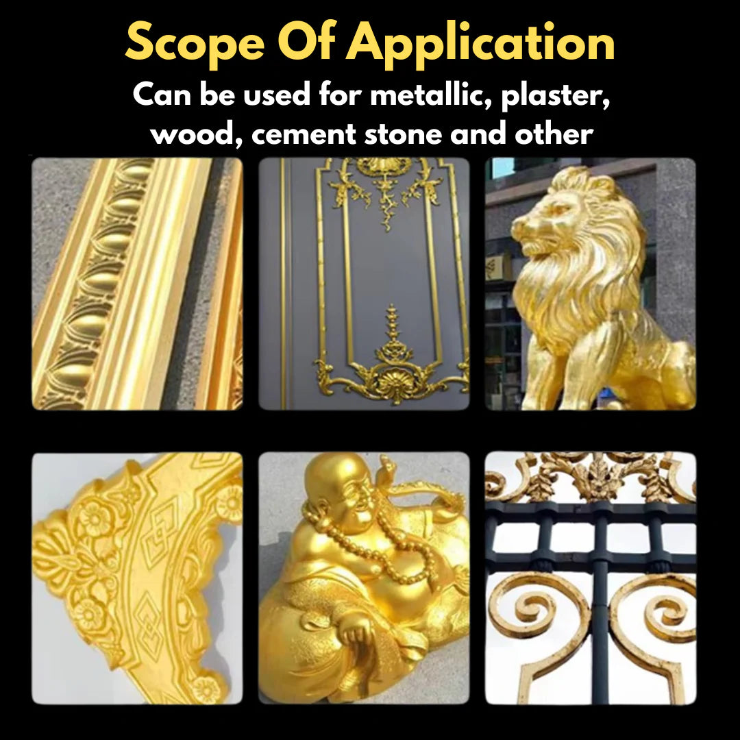 Glitter Metallic Paint️ (Pack of 2) | Paint Colour Water Home Painting Metallic Anti Rust Glitter Paints - Premium Glitter Metallic Paint (Pack of 2)