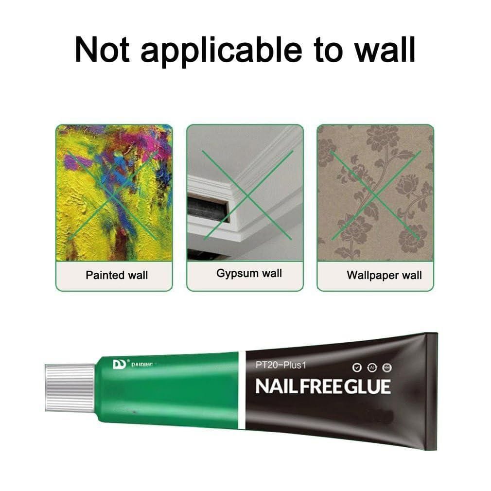 Gluepixo (Set Of 2) | Door Sealant Nails With Adhesive Glass Glue Waterproof Quirky Home Essentials Gluepixo Nail Free Glue (Set Of 2)