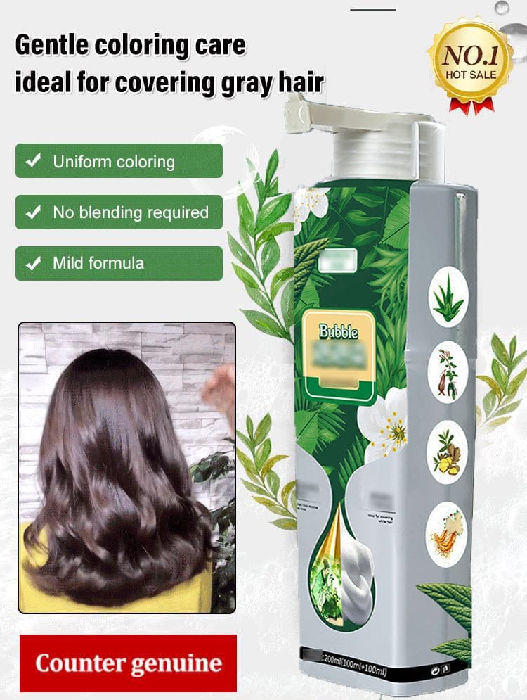 Hair Color Bubble Dye Shampoo | Hair Dye Coloring Grey Hair Color Products Hair Color Bubble Dye Shampoo (Pack of 2)