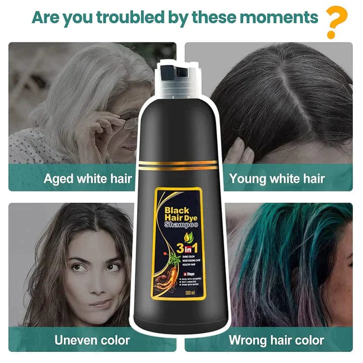 Hair Colour Mild Shampoo Hair Dye Conditioner Colour Shampoo- 3 in 1 Black Hair Dye Shampoo 3 In 1 Black Hair Dye Shampoo (Pack of 2)
