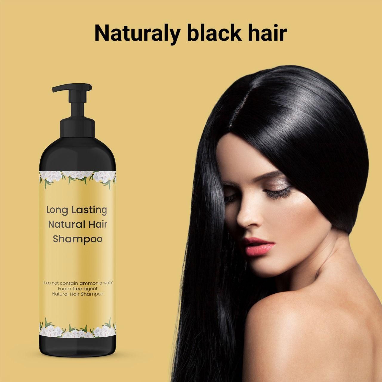 Hair Dye Long Hair Shampoo Natural Organic Dye (Pack of 2) - Long Lasting Natural Hair Dye Shampoo (Pack of 2)
