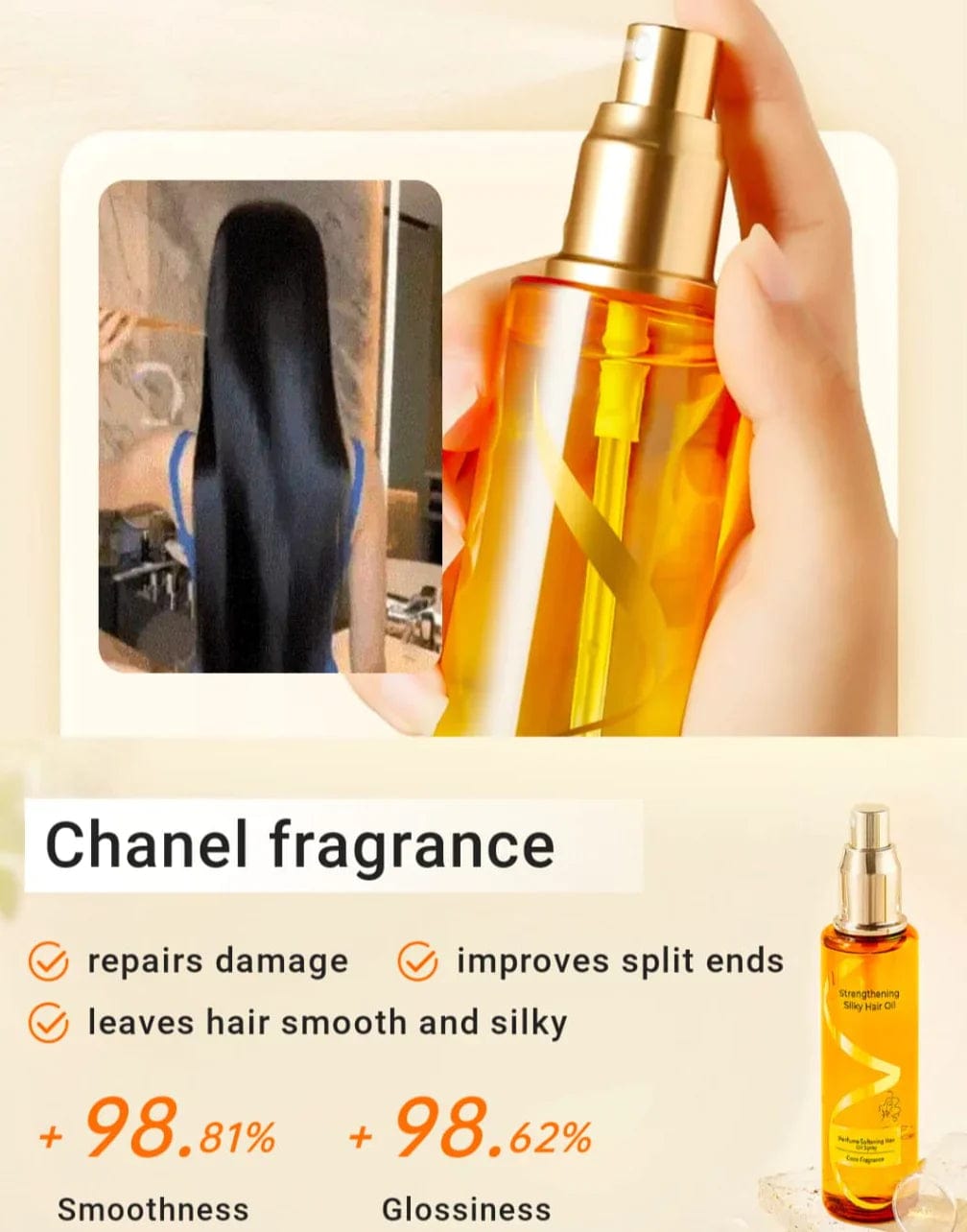 Hair Repair Oil Spray | Hair Oil For Hair Growth Smooth Hair Treatment Hairdresser Oil Perfumed Hair Repair Oil Spray (Buy 1 Get 1 Free)