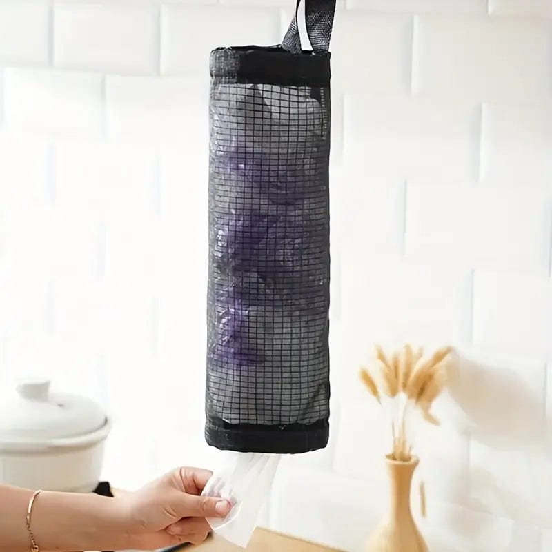 Hanging Mesh Plastic Bag Holder Organizers Hanging Mesh Plastic Bag Holder
