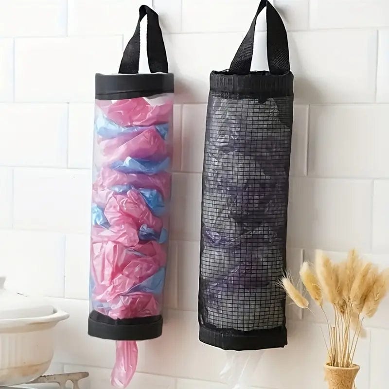 Hanging Mesh Plastic Bag Holder Organizers Hanging Mesh Plastic Bag Holder