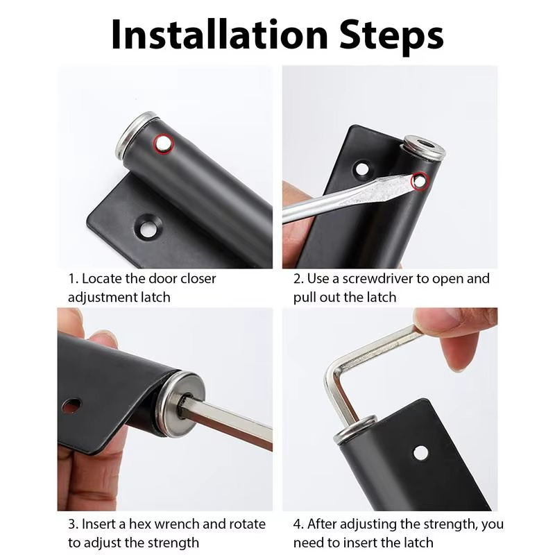 Heavy-Duty Automatic Door Closer | Automatic Door Closer Lock Safety Spring Door Design Fitting - Pack of 1 - Heavy-Duty Automatic Door Closer