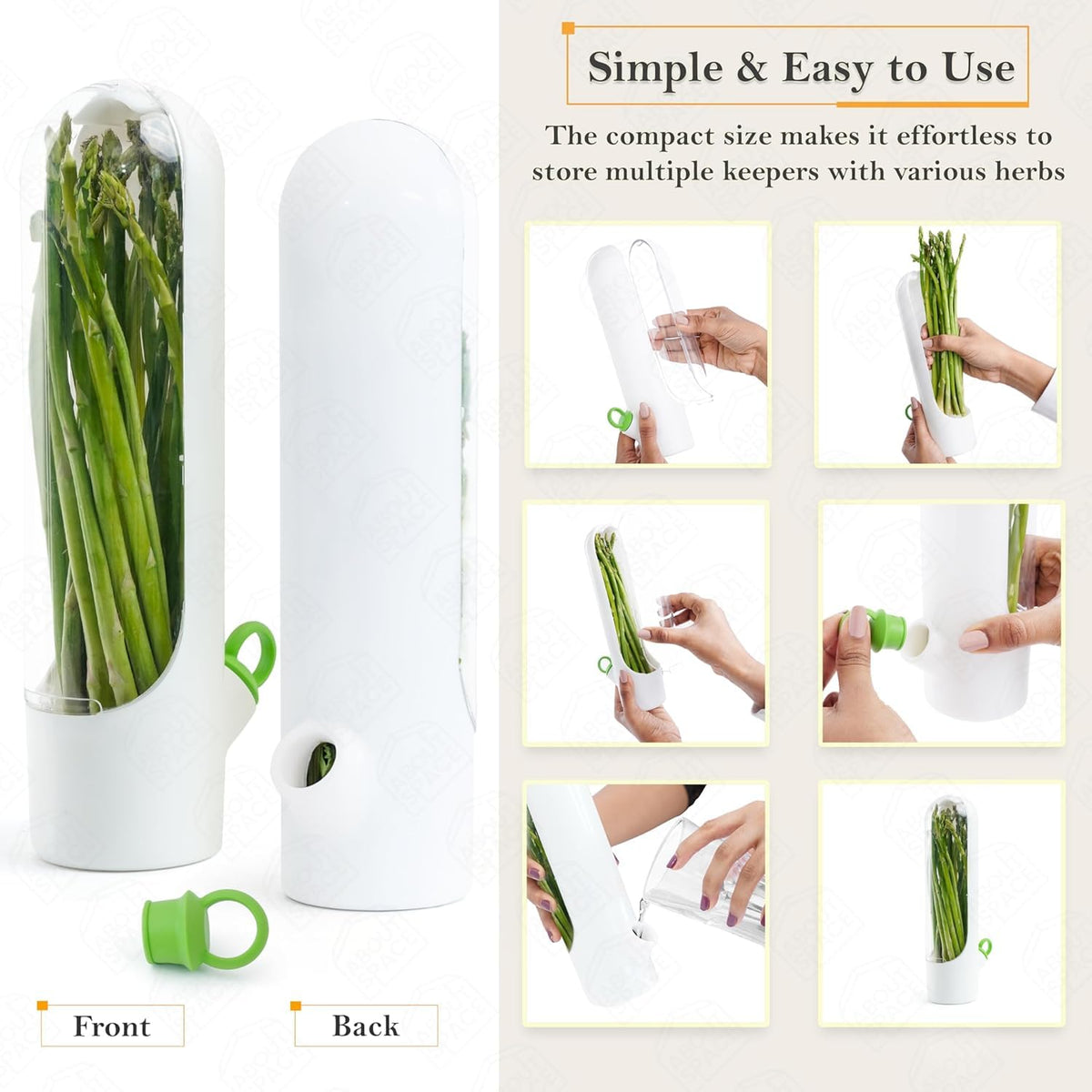 Herb Saver Pod Container | Storage Box Plastic Containers Kitchen Food Fridge Organizer Herb Saver Pod Container