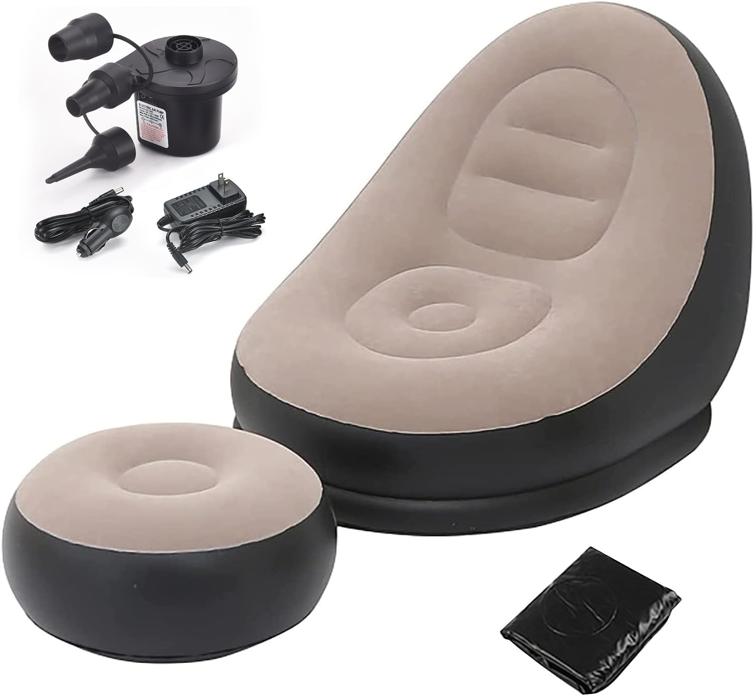 Inflatable Air Sofa with Pump | Air Sofa Bed Couch Chair Reclining Living Room Set - Inflatable Air Sofa with Pump