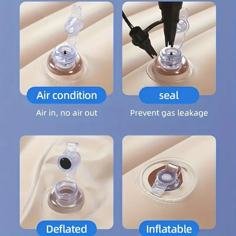 Inflatable Car Travel Bed  | Inflatable Bed Air Car Mattress Cushion Airwave Bedding For Car - car and bike accessories - Inflatable Car Travel Bed