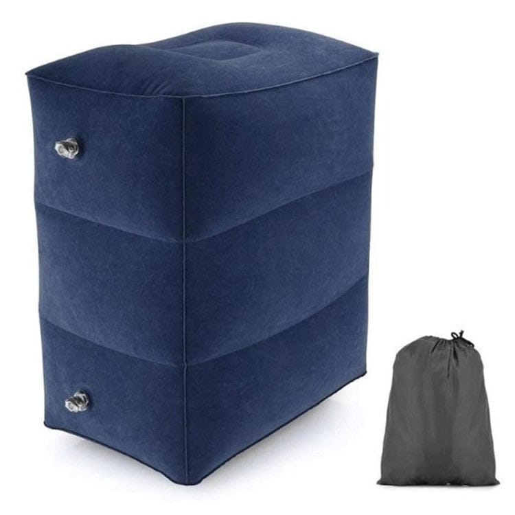 Inflatable Foot Rest Pillow | Inflatable Foot Rest Travel Car Pillow Travels Essential  Blue Inflatable Foot Rest Pillow