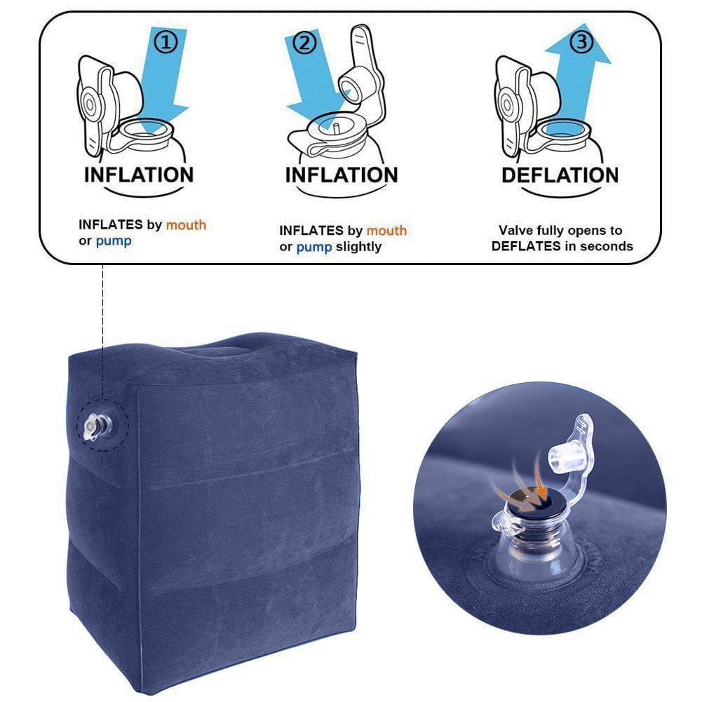 Inflatable Foot Rest Pillow | Inflatable Foot Rest Travel Car Pillow Travels Essential  Inflatable Foot Rest Pillow