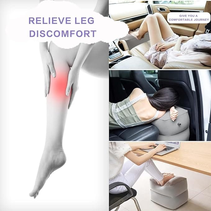 Inflatable Foot Rest Pillow | Inflatable Foot Rest Travel Car Pillow Travels Essential  Inflatable Foot Rest Pillow