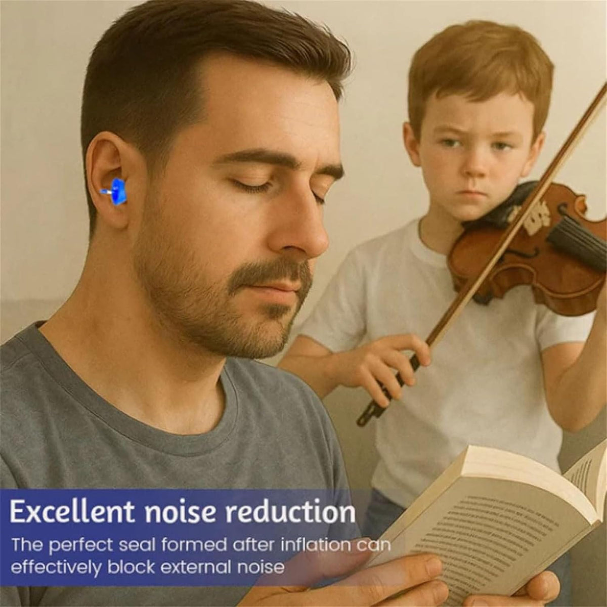 Innovative Inflatable Silicone Earplugs (Set of 4) | Ear Plugs Silicone Earplug For Sleeping Noise Reduction Innovative Inflatable Silicone Earplugs (Set of 4)