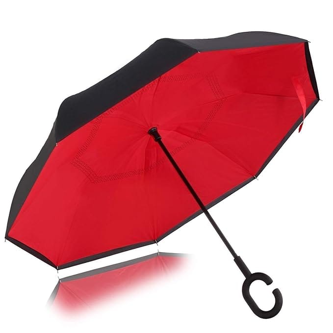Inverted Reversible Umbrella (Multicolor) | Rain Umbrella Uv Sun Foldable Car Umbrella Inverted Reversible Umbrella (Multicolor)