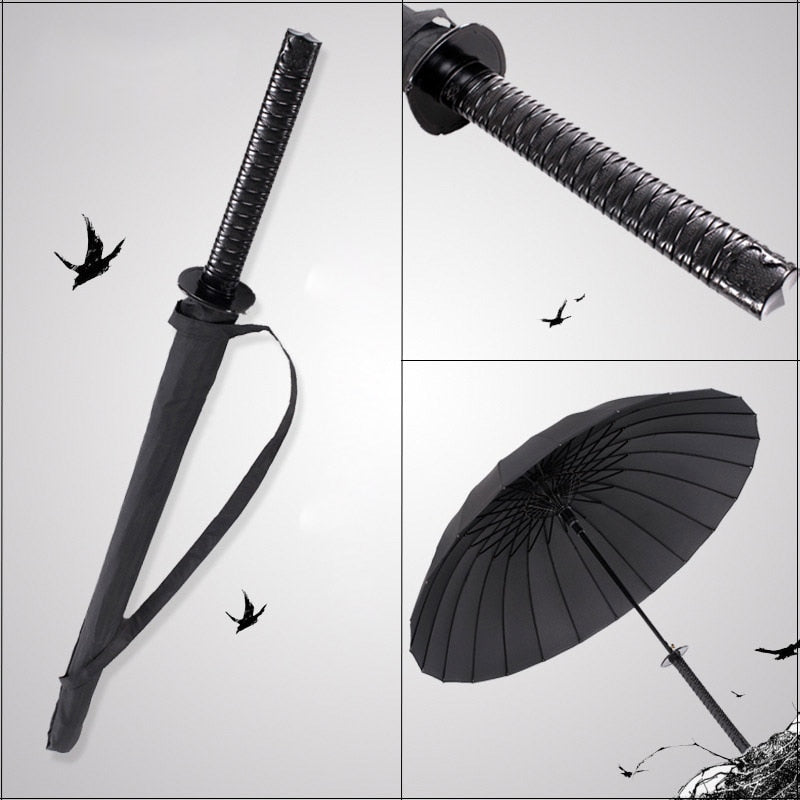 Katana Handle Umbrella | Big Umbrella Katana Uv Rain Cover Umbrella Foldable - Katana Handle Umbrella