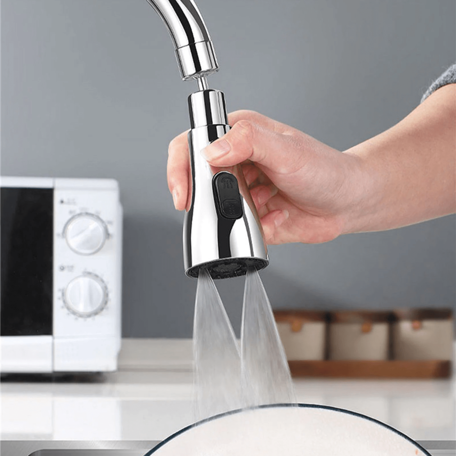 Kitchen Accessories Sink Tap Water Aerator Faucet Tap Purifier  - 3 Modes Water Faucet Sprayer Faucets 3 Modes Water Sprayer