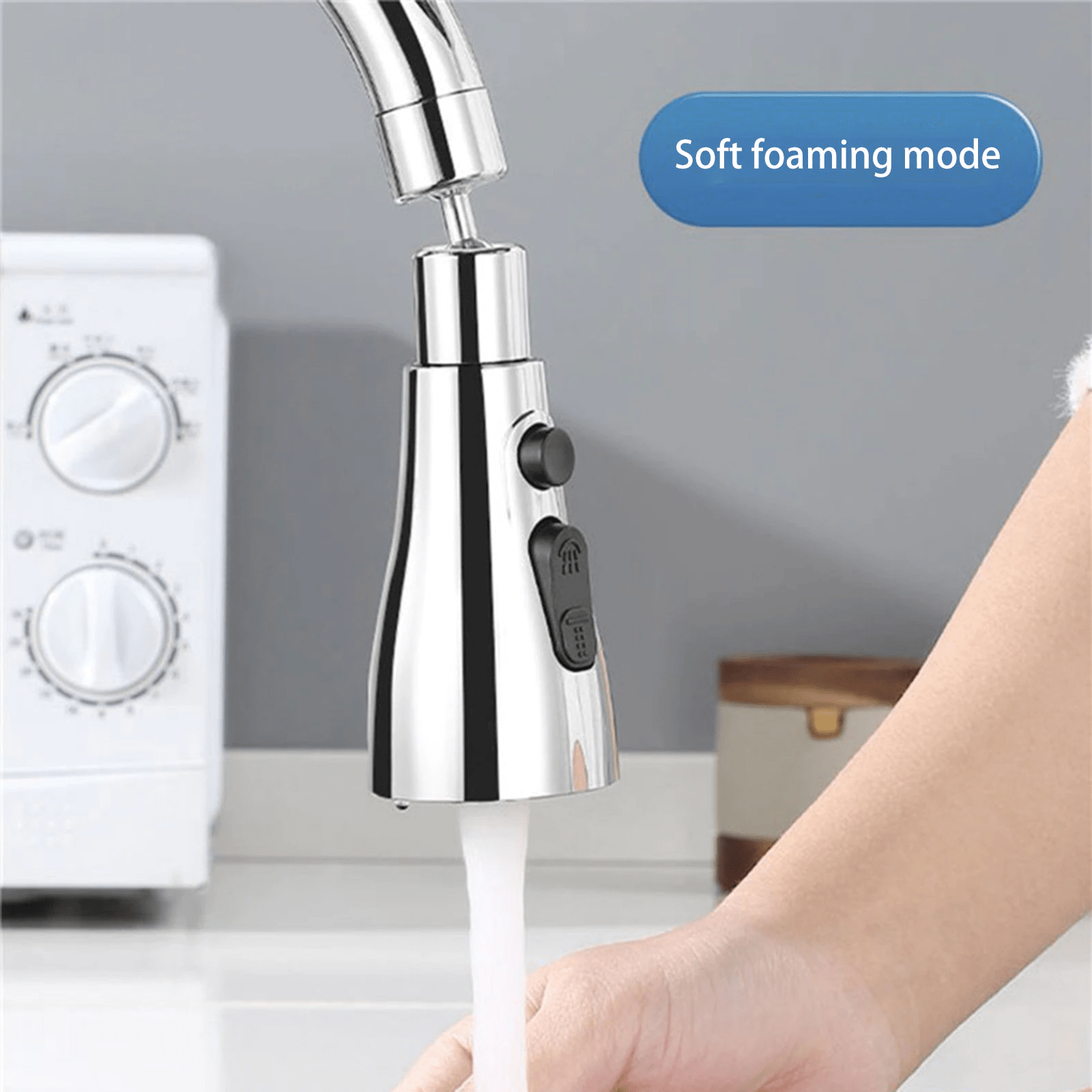 Kitchen Accessories Sink Tap Water Aerator Faucet Tap Purifier  - 3 Modes Water Faucet Sprayer Faucets 3 Modes Water Sprayer