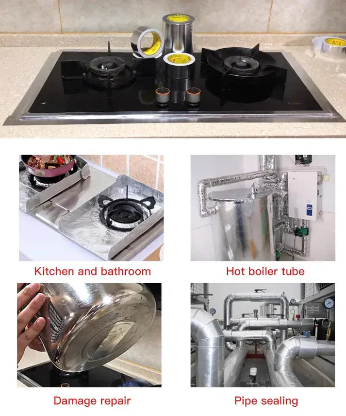 Kitchen Oil-proof and fireproof Stickers | Waterproof Tape Insulation Duck Tape Rubber Heat Resistant Tape Kitchen Oil-proof and fireproof Stickers