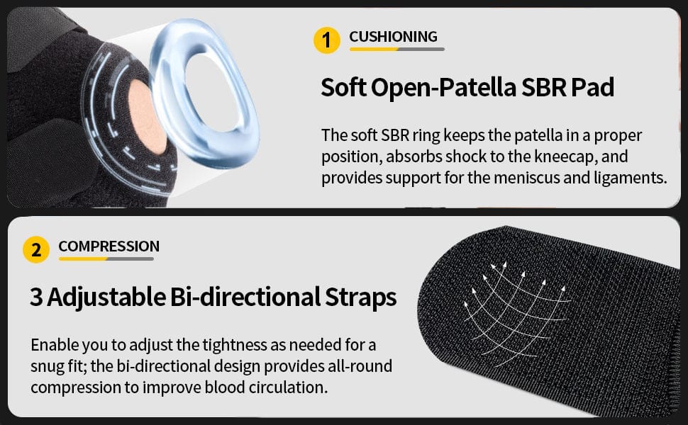 Knee Joint Brace Tynor Knee Cap Patella Kneecap Pain Led Bandage  Knee Joint Brace