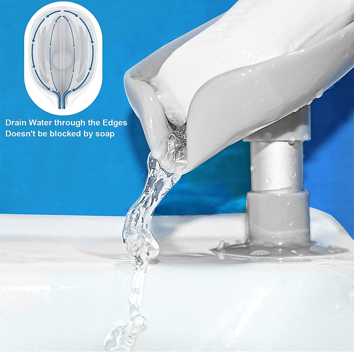 Leaf Shaped Self Draining Soap Holder (Pack of 2) | Handwash Dispenser Soap For Bathroom Soap Holder Case Leaf Shaped - Leaf Shaped Self Draining Soap Holder (Pack of 2)