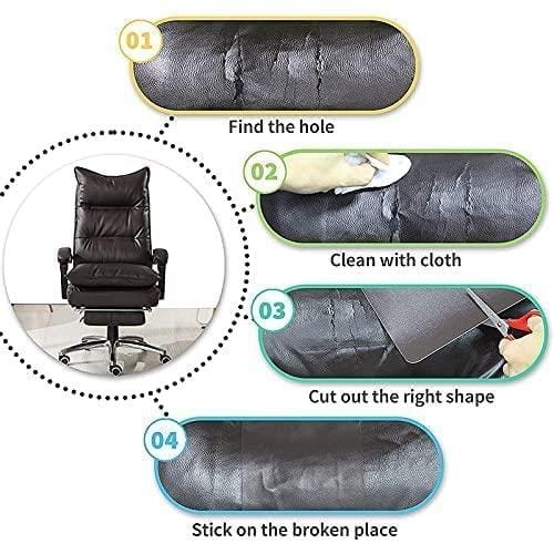Leather Repair Tape - Black | Couch Repair Faux Leather Sofa Fixer Fabric Patch Tape Tape Leather Repair Tape - Black