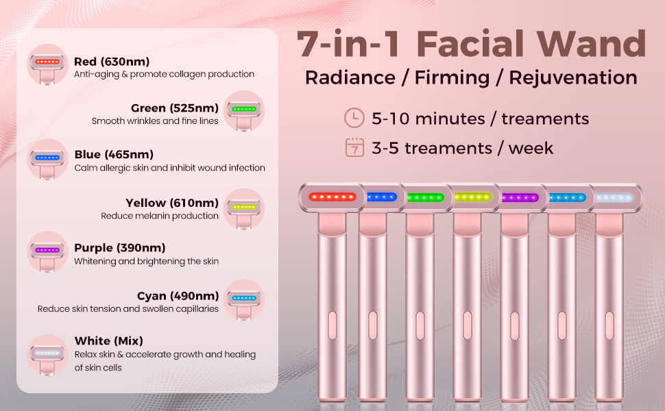 Light Therapy Wand | Red Light Therapy For Face Treatment At Home Facial Light - Light Therapy Wand