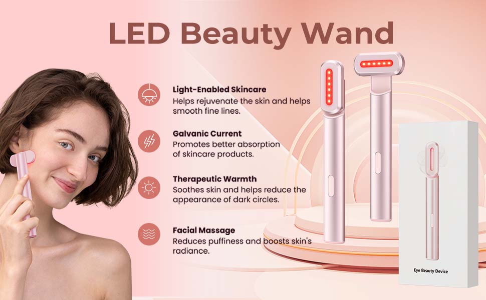 Light Therapy Wand | Red Light Therapy For Face Treatment At Home Facial Light - Light Therapy Wand