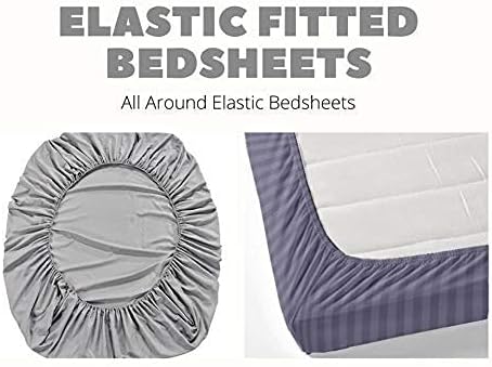 Luxury Cotton Fitted Double Bed Sheet | Bed Sheet Cotton Set Cover Double Bedsheet Covers - Home Essentials - Luxury Cotton Fitted Double Bed Sheet