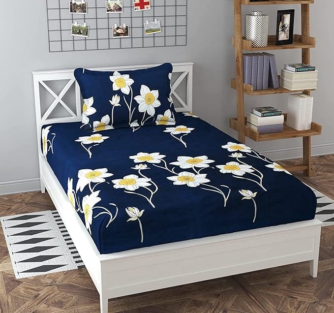 Luxury Cotton Fitted Double Bed Sheet Home Essentials Luxury Cotton Fitted Double Bed Sheet