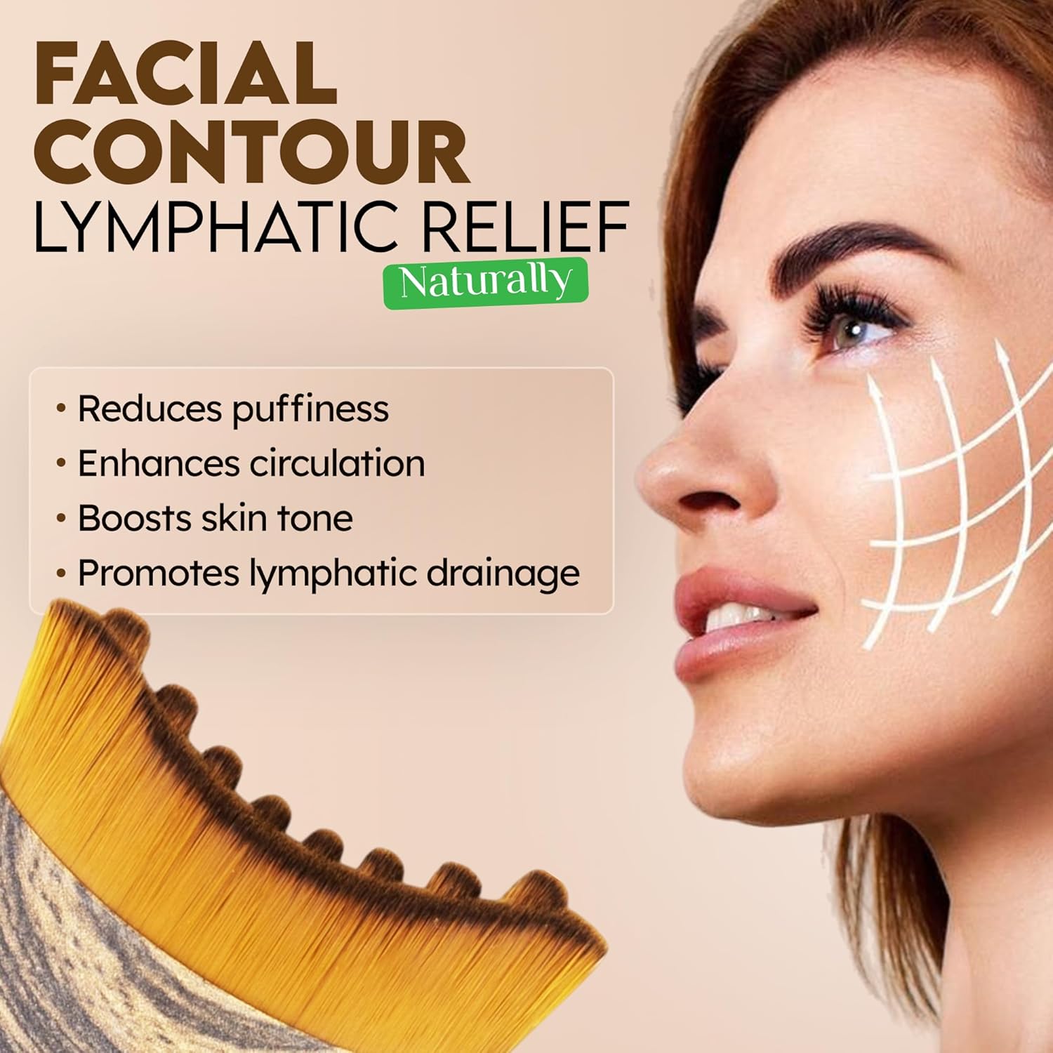 Lymphatic Contour Face Brush| Skincare Products Face Brush Facial Cleansing Brush Soft Skin - Lymphatic Contour Face Brush