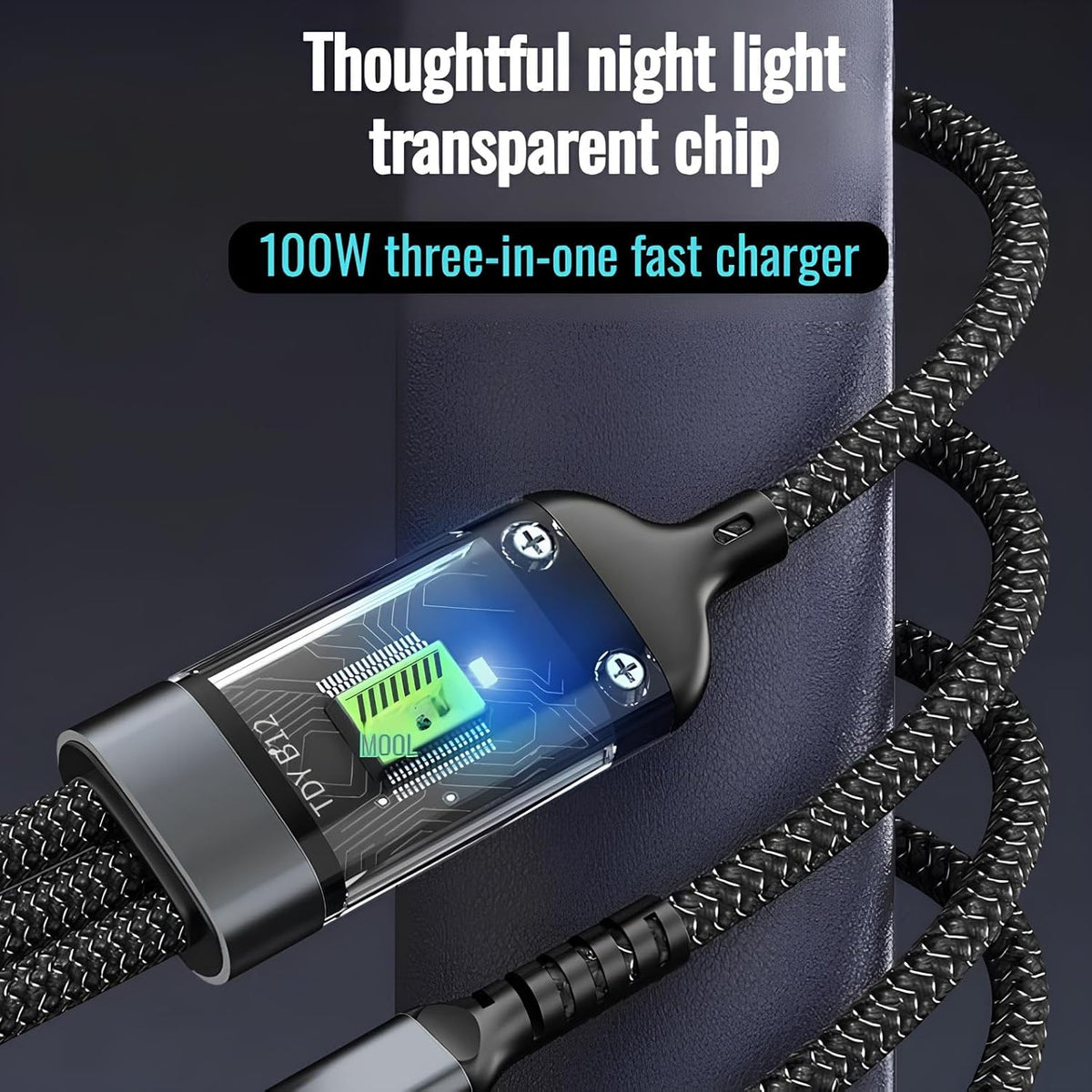 Uniflixo 3-in-1 Fast Charge Cable (Set of 2)