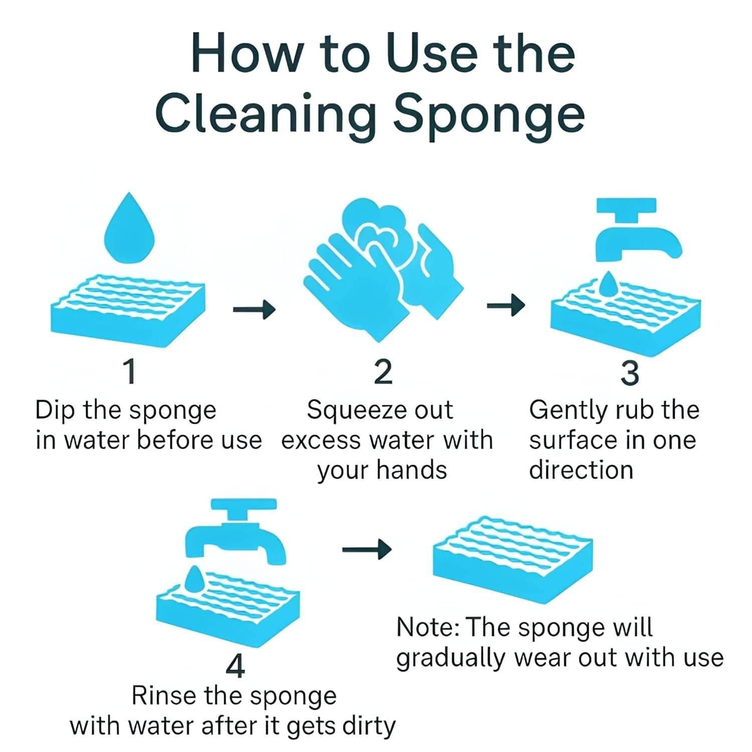 Magic Eraser Cleaning Sponge (Pack of 6) | Magic Eraser Kitchen Cleaner Cleaning Sponge Scrubber Brush Magic Eraser Cleaning Sponge (Pack of 6)