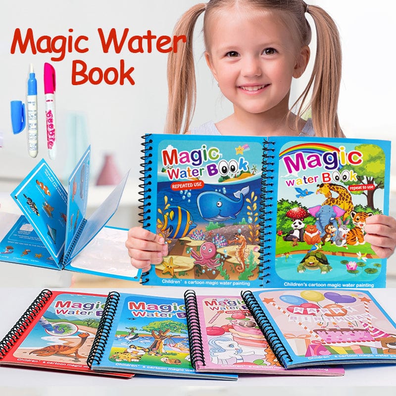 Magical Water Drawing Book (Set of 4) | Doodling Art Magic Water Book Coloring Draw Pages Book Magic Magical Water Drawing Book (Set of 4)