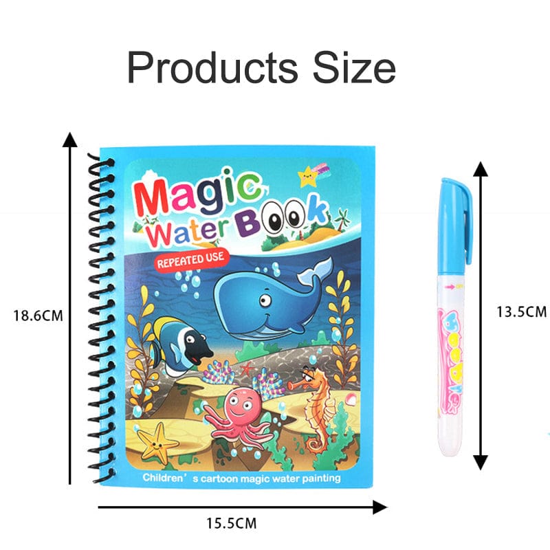 Magical Water Drawing Book (Set of 4) | Doodling Art Magic Water Book Coloring Draw Pages Book Magic Magical Water Drawing Book (Set of 4)