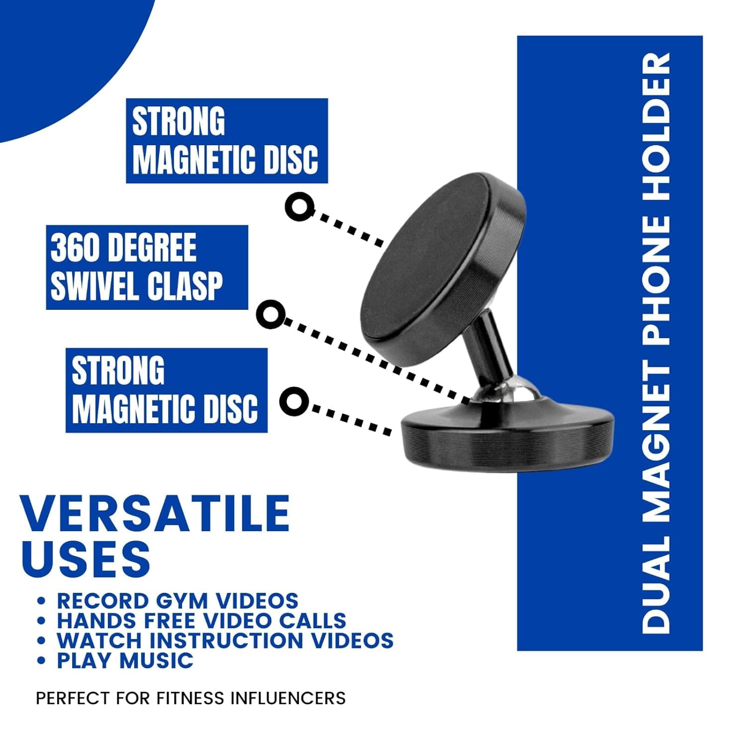Magnetic Phone Holder | Mobile Stand Holder Magnetic Phone Mount For Cars Gym Wall Mounts Magnetic Phone Holder