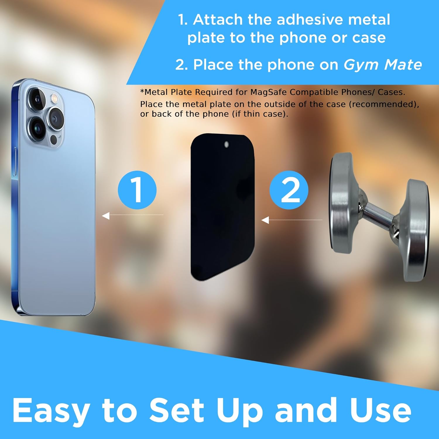 Magnetic Phone Holder | Mobile Stand Holder Magnetic Phone Mount For Cars Gym Wall Mounts Magnetic Phone Holder