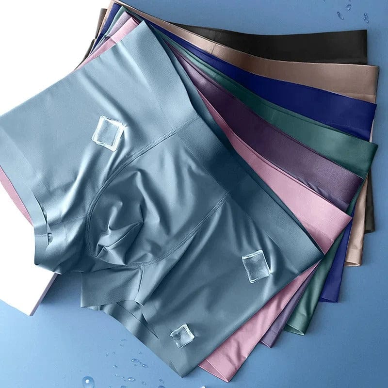 Men's Icy Silk Boxer Briefs | Men's Underwear Trunks Inner Wear Underclothes Boxer Briefs Men's Icy Silk Boxer BriefsIcy Silk Underwear for Men (Pack of 3)