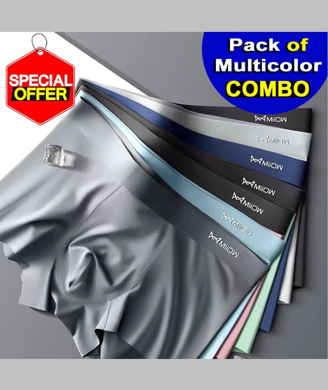 Men's Icy Silk Boxer Briefs | Men's Underwear Trunks Inner Wear Underclothes Boxer Briefs Men's Icy Silk Boxer BriefsIcy Silk Underwear for Men (Pack of 3)