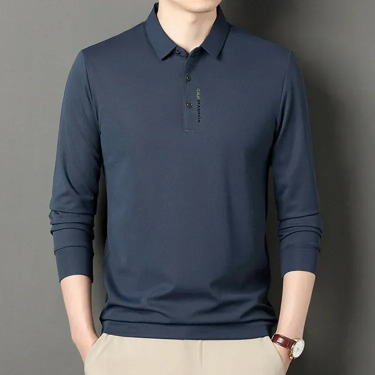 Men's Solid Long Sleeve T-shirt With Lapel (set of 4) | Polo T shirts For Men Tee Shirts Full Sleeve Cotton Tshirts Men's Solid Long Sleeve T-shirt With Lapel (set of 4)