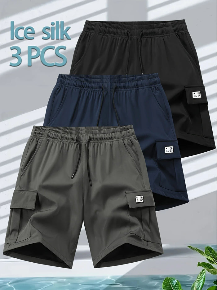 Men's Cotton Cargo Shorts (pack Of 3) | Menwear Shorts Cargo Men Casual Short Men's Cargos Combo - Men's Cotton Cargo Shorts (pack Of 3) Cotton Cargo Shorts (Pack of 3)