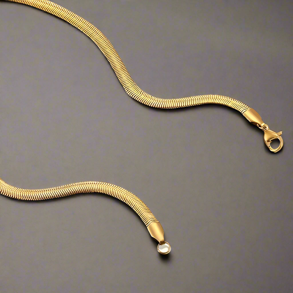 Men's Snake Chain | Mens Gold Chin Snake Choker For Men Jewellery - Men's Snake Chain