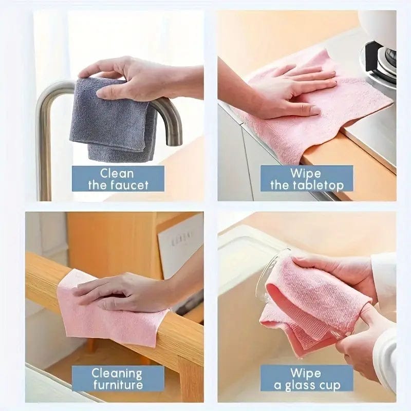 Microfiber Cleaning Cloth Roll | Microfiber Cloth Dust Cleaning Dusting Glass Kitchen Wiping Clothes Microfiber Cleaning Cloth Roll