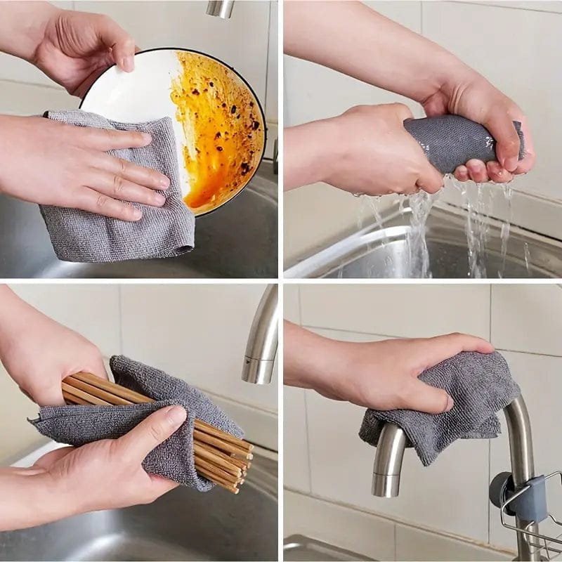 Microfiber Cleaning Cloth Roll | Microfiber Cloth Dust Cleaning Dusting Glass Kitchen Wiping Clothes Microfiber Cleaning Cloth Roll