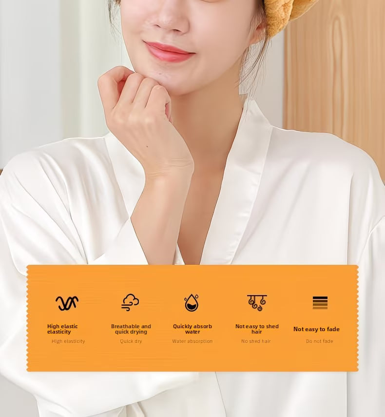 Microfiber Hair Towel Cap (Set of 2) | Blow Drying Hair Towel Microfibre Hair Cap Scarf Wrapped Towels Microfiber Hair Towel Cap (Set of 2)