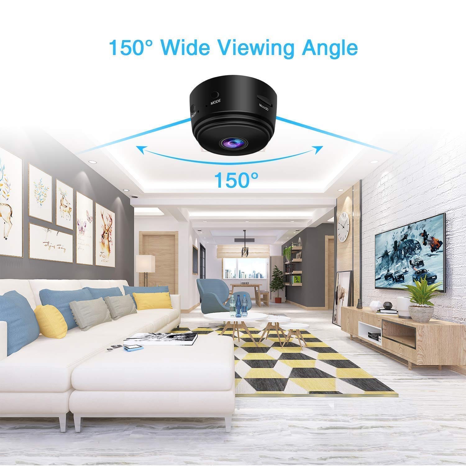 Mini Wireless Magnetic Security Camera | Spy Mini Camera Wireless Cctv Audio Video Wifi Camera  security camera Mini 1080P Wireless Magnetic Camera